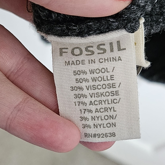 Fossil | Gray wool button up cardigan - Picture 7 of 7